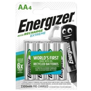 Аккумулятор Ni-Mh 2300 мА·ч 1.2 В Energizer Accu Recharge Extreme AA, в упаковке: 4 шт.