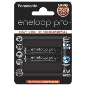 Аккумулятор Ni-Mh 930 мА·ч 1.2 В Panasonic eneloop pro AAA, в упаковке: 2 шт.