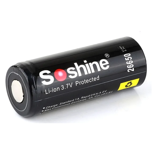 Аккумулятор Li-Ion 5500 мА·ч 3.7 В Soshine 26650P-3.7-5500, в упаковке: 1 шт.