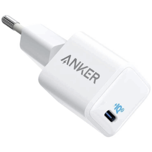 Сетевое зарядное устройство ANKER PowerPort 3 Nano 20W, RU, белый