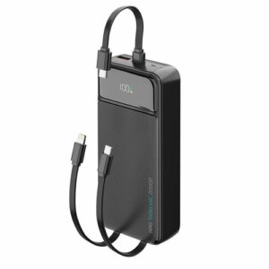 Внешний аккумулятор NRG Turbo V4c 20000 мА-ч, дисплей, powerbank черный, Deppa, 33689
