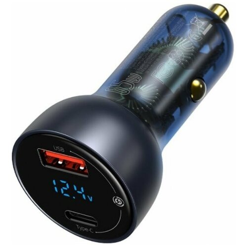 Зарядное устройство Baseus Particular Digital Display QC+PPS Car Charger 65W Gray CCKX-C0G