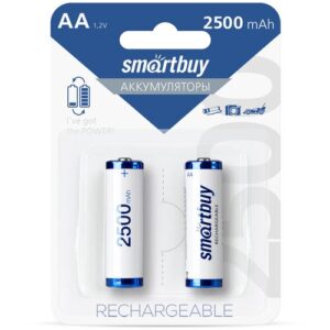 Аккумулятор Ni-Mh 2500 мА·ч 1.2 В SmartBuy AA Rechargeable 2500, в упаковке: 2 шт.