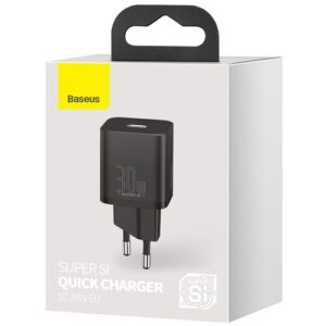 Зарядное устройство Baseus Super Si Quick Charger Type-C 30W EU Black CCSUP-J01