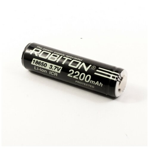 Аккумулятор ROBITON LiHYB 18650, 3.7 В, 2200 мАч, с защитой, для тактических фонарей РК1
