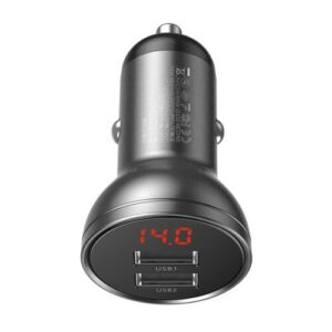 Автомобильное зарядное устройство Baseus Digital Display Dual USB, 5 Вт