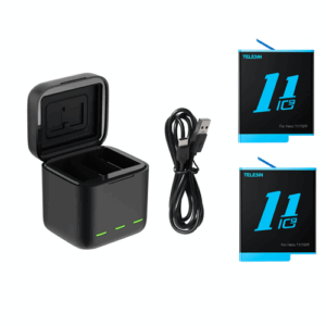 Зарядное устройство куб + 2 акб Telesin GP-BNC-901 для GoPro HERO10/HERO9 Black