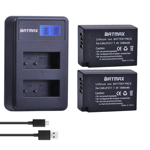 Комплект BATMAX LP-E17 для Canon аккумулятор (х2) и зарядное устройство