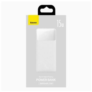 Внешний аккумулятор/power bank Baseus Bipow Digital Display Power bank 15W 3A 30000 mAh PPDML-K02, White