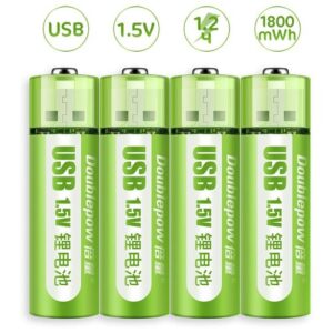 Аккумуляторные батарейки Doublepow AA Li-Ion 1.5В 1800mWh со встроенной USB зарядкой, 4 шт