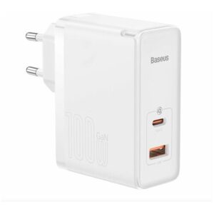 Зарядное устройство Baseus GaN5 Pro быстрое универсальное GaN USB type C/USB 100W PD3.0, QC4.0+, AFC белый (CCGP090202)