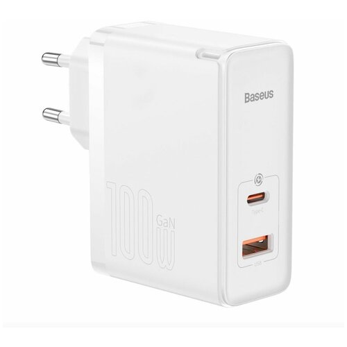 Зарядное устройство Baseus GaN5 Pro быстрое универсальное GaN USB type C/USB 100W PD3.0, QC4.0+, AFC белый (CCGP090202)