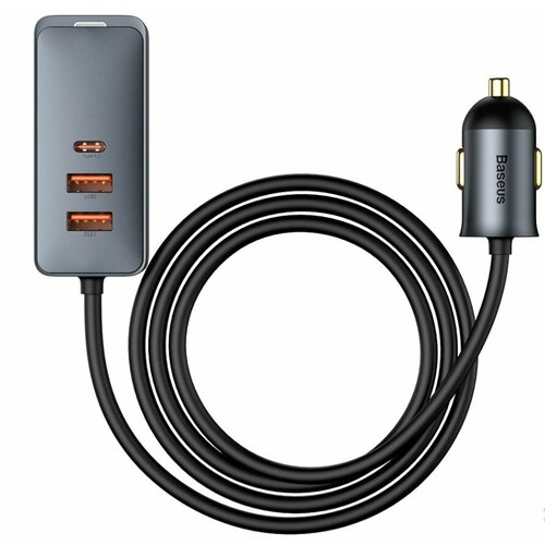 Автомобильное зарядное устройство / Быстрая зарядка Baseus Share Together, USB + разветвитель 2*USB+USB-C, 5A, 120W