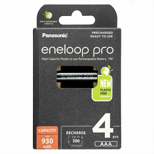 Аккумуляторы Eneloop Pro AAA (BK-4HCDE/4BE), 4 шт