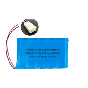 Аккумулятор ShopElectro SE 800АА, 7.2 В, 800 мАч/ 7.2 V, 800 mAh, NiCd, с коннектором Tamiya (1)