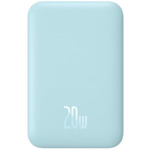 Портативный аккумулятор Baseus Внешний аккумулятор 6000mAh QC3.0/PD с беспроводной быстрой зарядкой Baseus Magnetic Wireless 20W USB Type C MagSafe для Apple iPhone, голубой, упаковка: коробка