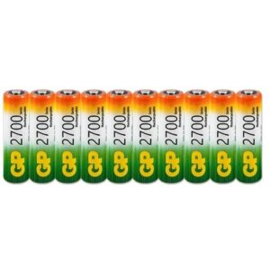 Аккумулятор Ni-Mh 2700 мА·ч 1.2 В GP Rechargeable Series AA, в упаковке: 10 шт.