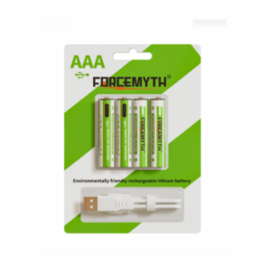 Аккумуляторные батарейки AAA 1,5V 600 mWh( 4 шт.) с USB кабелем.