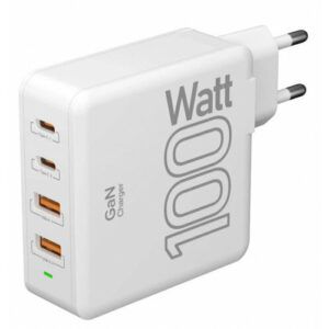 Сетевое зарядное устройство Lyambda 100Вт GaN c 4-мя выходами (2xUSB-C PD100W + 2xUSB-A QC 30W) SLT-100