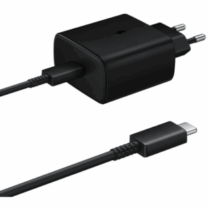 Зарядное устройство, для Samsung, с кабелем, USB Type-C, 45Вт, черное