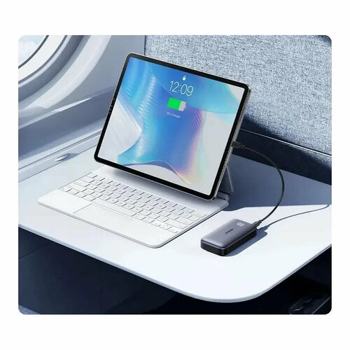Внешний аккумулятор UGREEN PB502 10000mAh Mini Quick Charging 30W, USB A + USB C серый (25185)/Повербанк