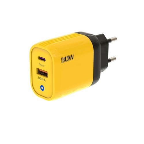 Зарядное устройство на USB и type C 30W / Блок питания для телефона PD30W / Быстрая зарядка QC3