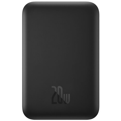 Внешний магнитный беспроводной аккумулятор BASEUS Magnetic 6000 mAh, 20W, с кабелем Type-C to Type-C 50 см, Черный, PPCX020001