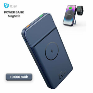 Портативный внешний аккумулятор с поддержкой беспроводной зарядки (PowerBank)ITIAN - 10 000 мАч