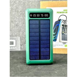 Универсальный Powerbank 50000 mAh со встроенными кабелями, солнечная батарея/Power bank solar energy/ внешний аккумулятор
