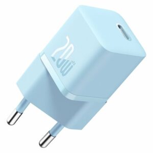 Сетевое зарядное устройство BASEUS GaN5 Fast Charger Mini USB-C, 20W, Голубой