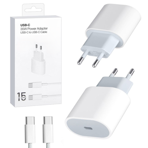 Зарядное устройство с быстрой зарядкой 35W для iPhone 15 / 15 Plus / 15 Pro / 15 Pro Max / iPad / AirPods