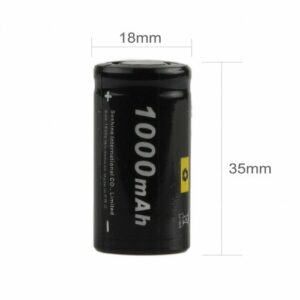 Аккумулятор Li-Ion Soshine 18350 -3.7 V - 1000 mAh перезаряжаемый