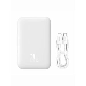 Внешний аккумулятор с поддержкой беспроводной зарядки Baseus Magnetic Wireless Charging Power Bank 20000 mAh 20W White (PPCXM20)