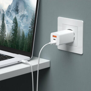 Сетевое зарядное устройство для телефона 2хUSB-C + USB A, PD 3.0, QC 3.0, 65W, белый, Deppa, Deppa 11443