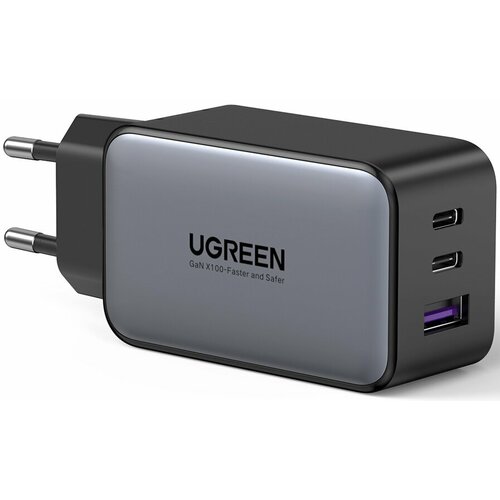 Сетевое зарядное устройство Ugreen Nexode S X553, 65W, USB-A+2*USB-C, GaN, Fast Charger, серый ( 35042 )