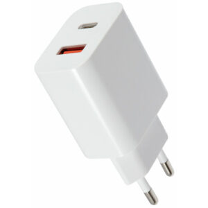 Сетевое зарядное устройство moonfish USB-A + USB-C, PD, 20 Вт, белый