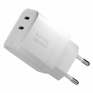 Сетевое зарядное устройство Native Union Fast GaN Charger 2 USB-C, PD, 35 Вт, белый