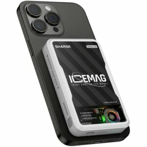 Аккумулятор Sharge Icemag MagSafe, PD, QC, 20 Вт, 10000 мАч, белый
