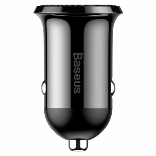Автомобильное зарядное устройство BASEUS Grain Pro Smart Chip Protection, 2xUSB, 24W/4.8A, Черный