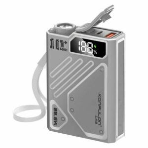 Портативный аккумулятор Konfulon, влагозащитный, с фонариком, 10 000 mAh