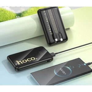 Портативный аккумулятор Hoco Graceful Q37 с кабелем Type-C и Lightning, 10000mAh, SCP22.5W/PD20W, Черный