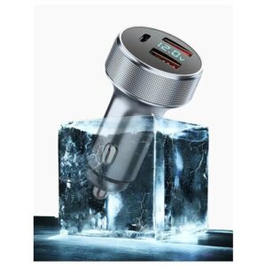 Быстрое автомобильное зарядное устройство 58.5W, Type-C + USB, PD/QC 3.0, в прикуриватель