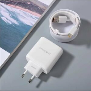 Сетевое зарядное устройство для Realme, GaN, 65W, USB, 6.5A, белый.