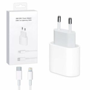 Сетевое зарядное устройство для iPhone / Быстрая зарядка для Айфона 20W, кабель Type-C to Lightning, белый