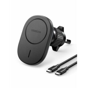 Автомобильное беспроводное зарядное устройство UGREEN CD345 (25925) на вентиляционное отверстие. Цвет: черный