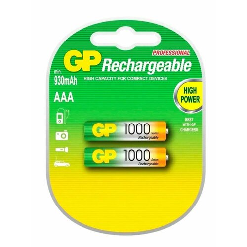 Аккумулятор GP R03 (AAA) Ni-MH 1000mAh блистер 2 шт