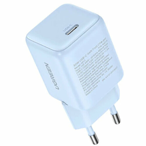 Сетевое зарядное устройство Ugreen X513 (65010) 30W USB-C GaN Fast Charger синий