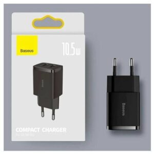 Сетевое зарядное устройство Baseus Compact Charger 2*USB 10.5W, Черный, CCXJ010201
