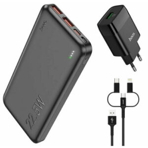 Внешний аккумулятор, зарядное устройство 10000mAh (2 выхода USB, Type-C и Micro) / Power bank Hoco J101 (22,5W)