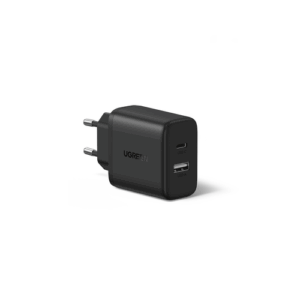 Сетевое зарядное устройство UGREEN X227 (45302) 20W USB-A+USB-C PD Charger EU. Цвет: черный